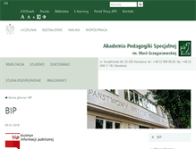 Tablet Screenshot of bip.aps.edu.pl